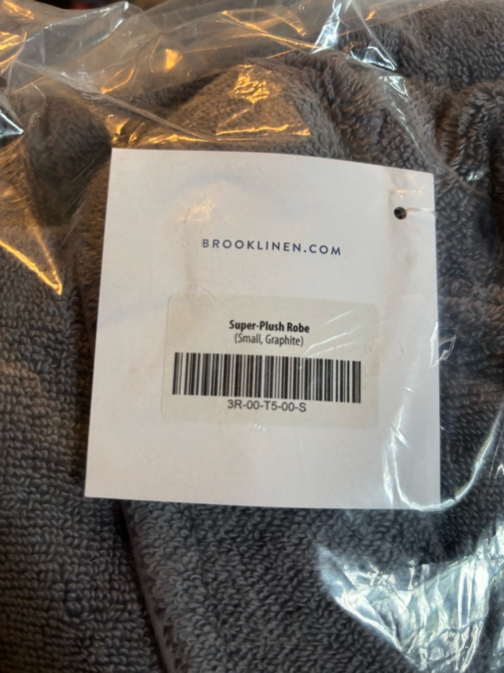 brooklinen Super-Plush Robe Graphite)📣 - Picture 4 of 7